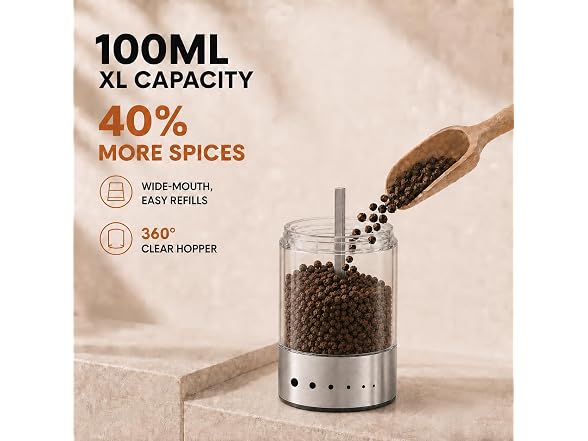 Electric Salt and Pepper Grinder Set