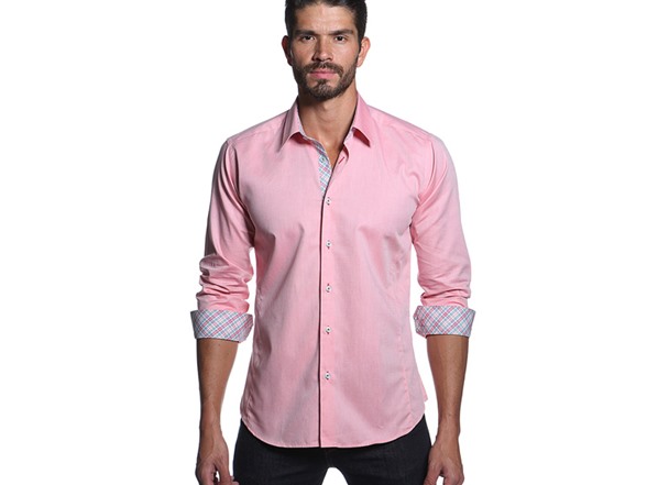 Men's Dress Shirt - Salmon - Fashion