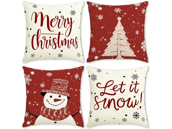 AgQrDkrc Christmas Pillow Covers 18x18