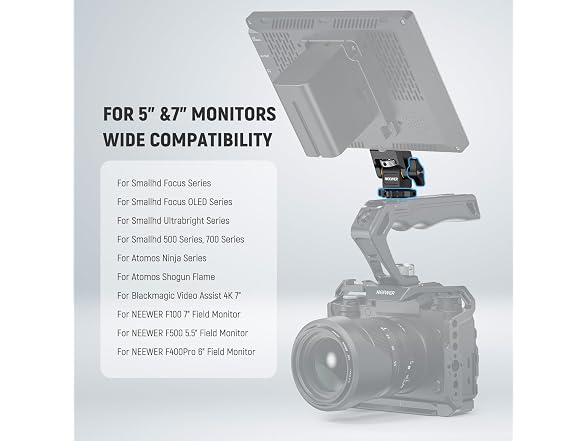 NEEWER Camera Monitor Mount w/ Cold Shoe