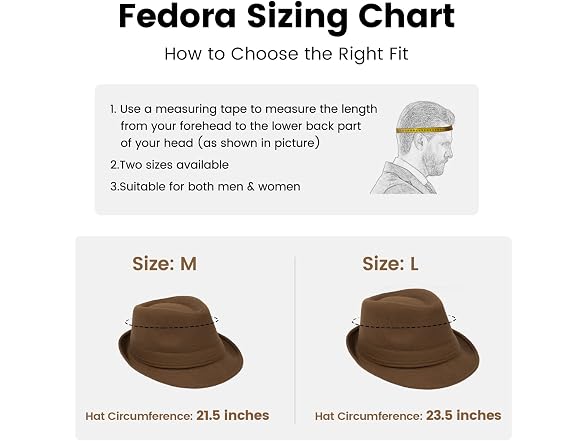 Young Love Men (L) Fedora Classic Short Brim Hat