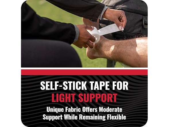 RockTape Go Taping Kit – Athletic Tape, Underwrap, Self-Stick Tape, and Scissors in Portable Case – Sports Tape Set for Joint Support, Training, and On-the-Go Taping Needs