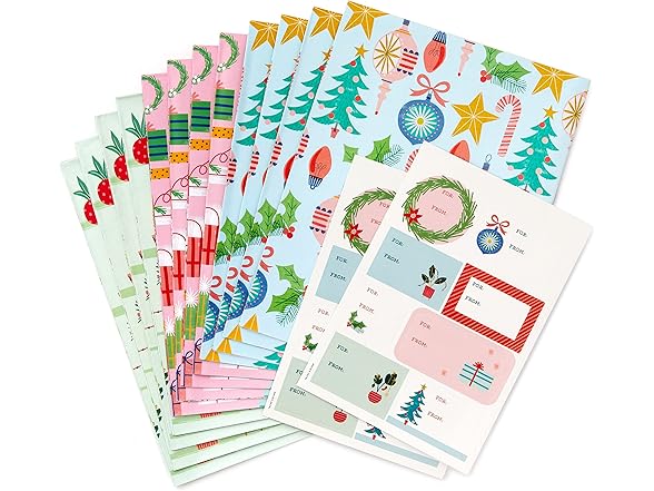 Hallmark Cute Christmas Flat Wrapping Paper