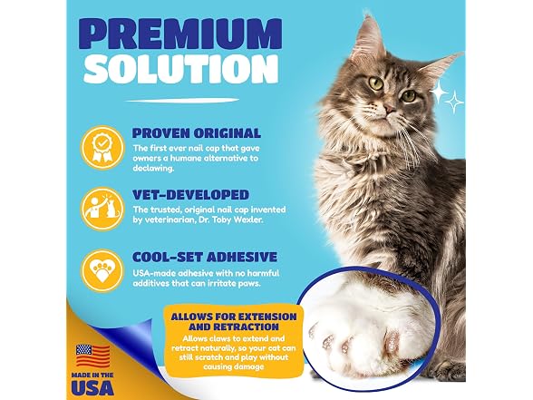 Soft Claws Nail Caps for Medium Cats, 40 Cap