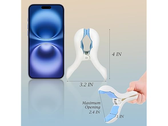 Whale-Shaped Beach Towel Clips 6Pk