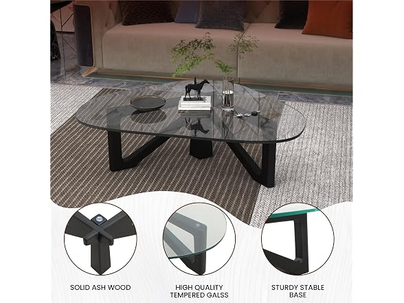 Leisuremod NG52BL Imperial Coffee Table