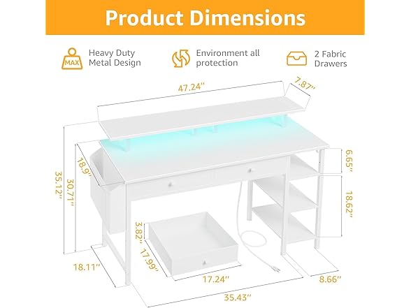 White Computer Desk