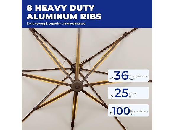 BRIOPAWS 11FT-Cantilever-Patio-Umbrella-with-Base-Included