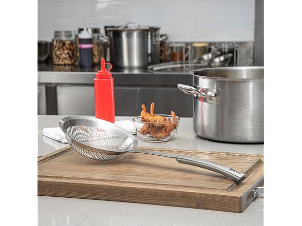 Restaurantware Stainless Steel Fine Mesh Skimmer
