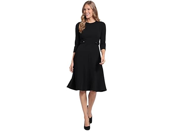 London Times Button Midi (8) Black