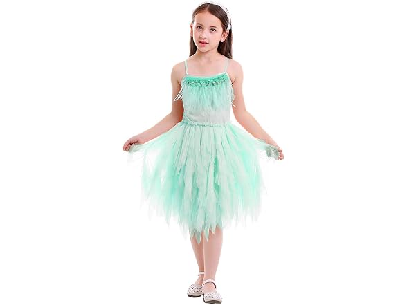 Obeeii (2-3T) Little Girl Swan Princess Dress