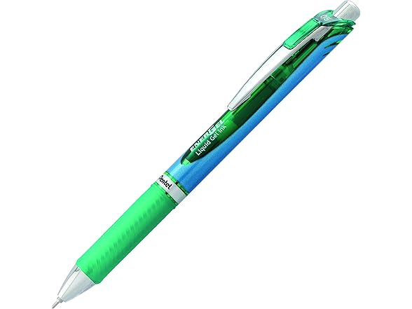 Pentel EnerGel RTX Pen, Green Ink 12-Pk