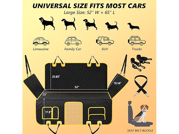 L'AGRATY Dog Car Seat Cover