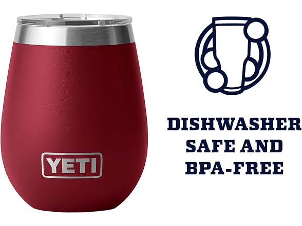 YETI Rambler 10oz Wine Tumbler, Harvest Red