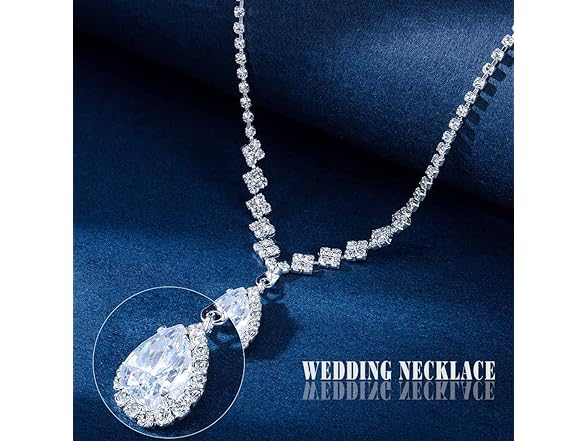 Fairyu Women's Wedding Crystal Teardrop