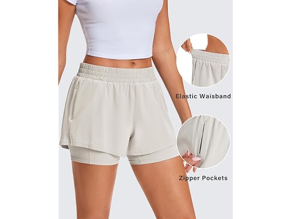 Stelle Women (S) Running Shorts Gym Zip Shorts