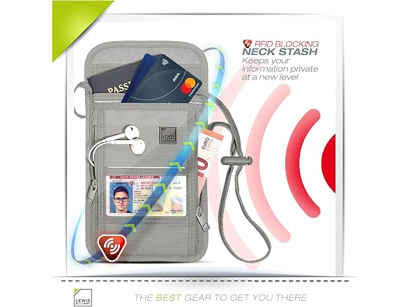 Lewis N. Clark Stash Neck Travel Wallet