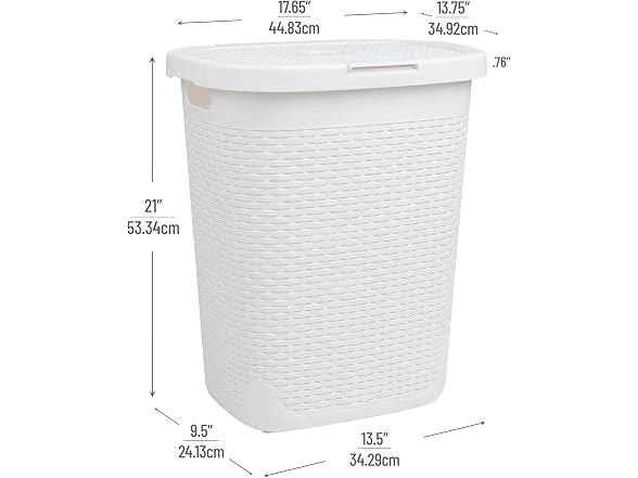 Mind Reader 50L Slim Laundry Hamper 2pk