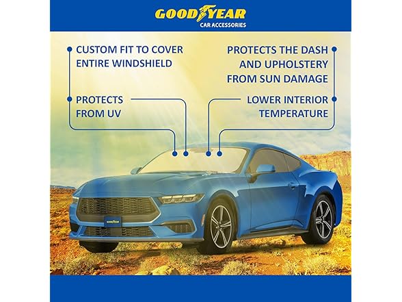 Goodyear Foldable Windshield Sunshade 