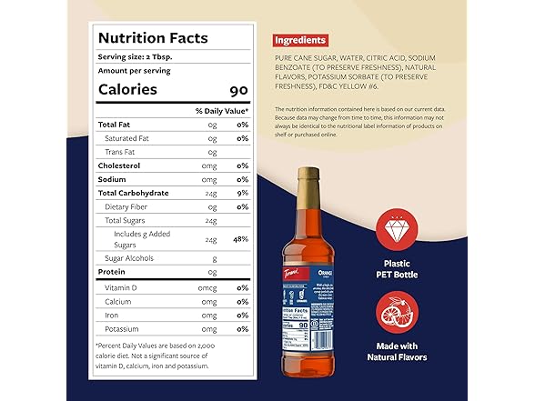 Torani Orange Syrup, 25.4oz