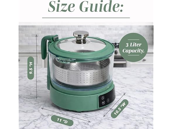 COOK WITH COLOR Glass Mini Low Carb Rice Cooker 