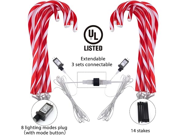 Brightown 24.5" Candy Cane Lights