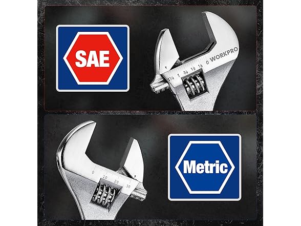 WORKPRO 3pc Chrome Wrench Set