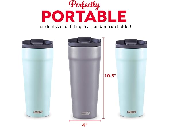 DASH 20oz Tumbler with Spill-Proof Lid and Straw  2PK