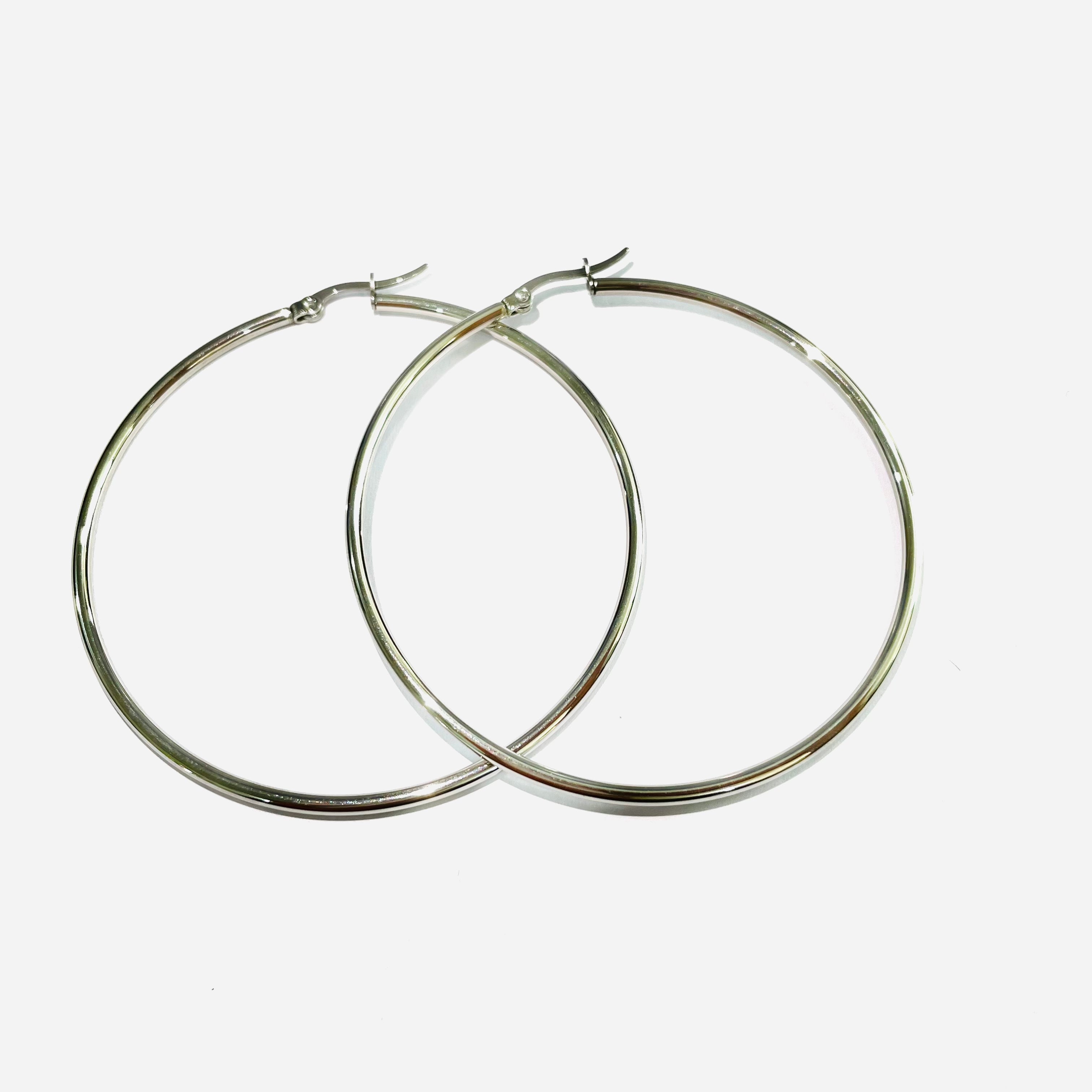 14K Gold Extra Large Hoop Earring - Gallery 3