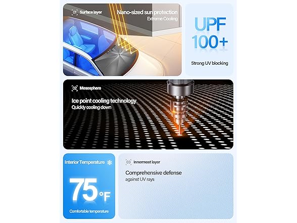 [2025 Upgrade] Windshield Sun Shade Umbrella