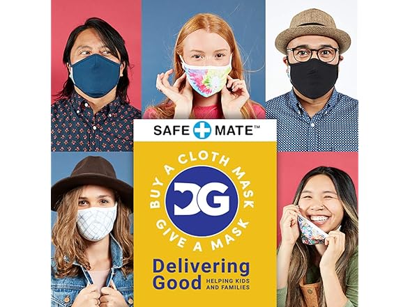 Case-Mate Cloth Face Mask Adult L/XL, 3 Count 