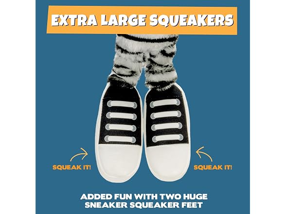 Pet Factory Squeaky Sneakers Bungee Tug Plush