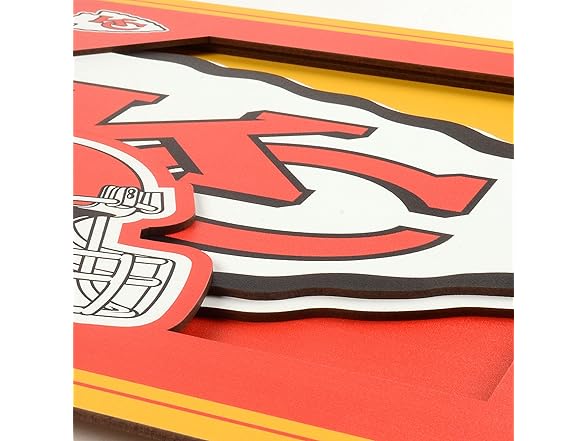 KANSAS CITY CHIEFS 3D Logo Series Wall Art