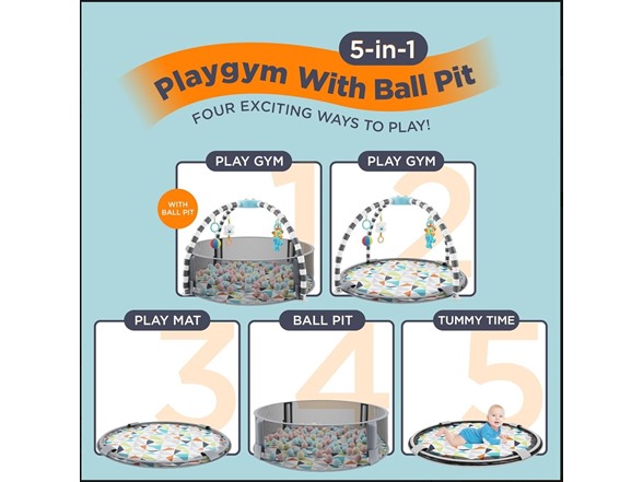 5 in 1 Baby Play Gym & Ball Pit
