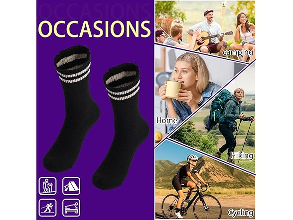 WHCPCYO 6 Pairs Socks Women 4-10