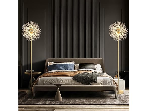 BesLowe 69'' Crystal Floor Lamp