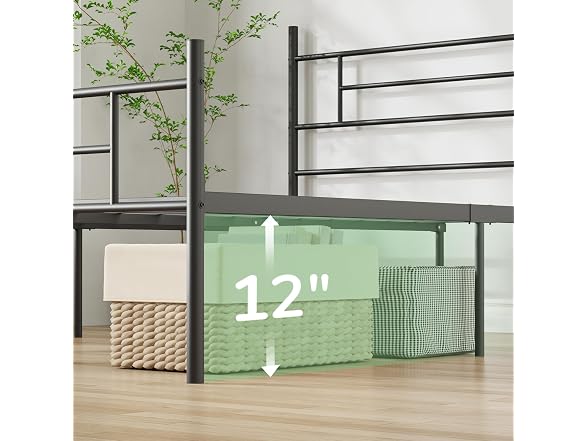 Novilla Metal Full Size Bed Frame with Headboard and Footboard