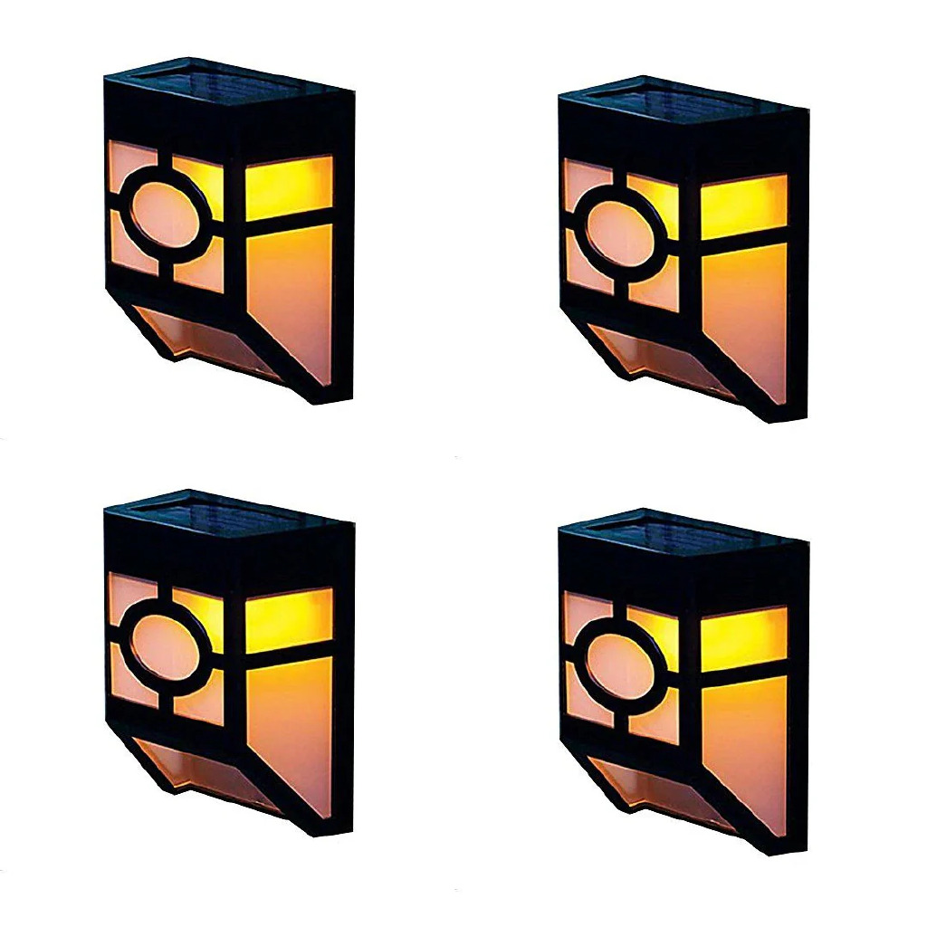 4-Pack LED Solar Garden Fence Lights - Gallery 8