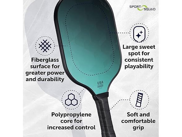 Sport Squad 2-Player Pickleball Paddle Set 