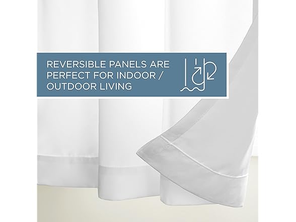 Cabana Solid White In/Outdoor Curtain 54"x96"