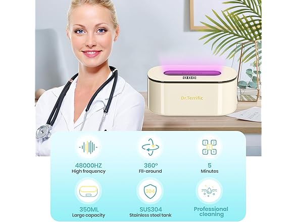 Ultrasonic Cleaner with UV Odor Removal