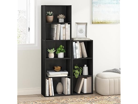 Furinno LUDER Book Shelf, 5-Cube Bookshelf