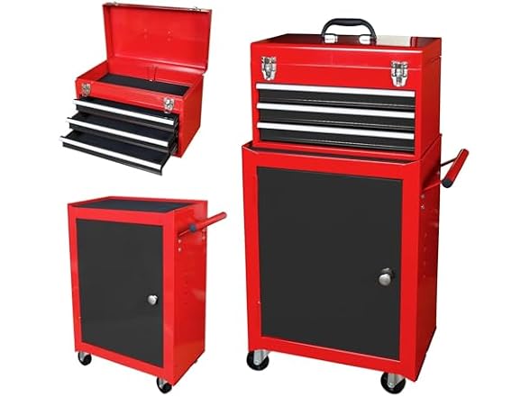 BIG RED Torin 3-Drawer Tool Chest Red