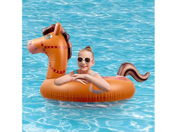 Playtek 36 inch Pool Float, Large Horse Swim Tube