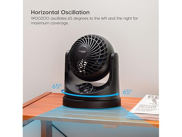IRIS WOOZOO Desk Fan Black