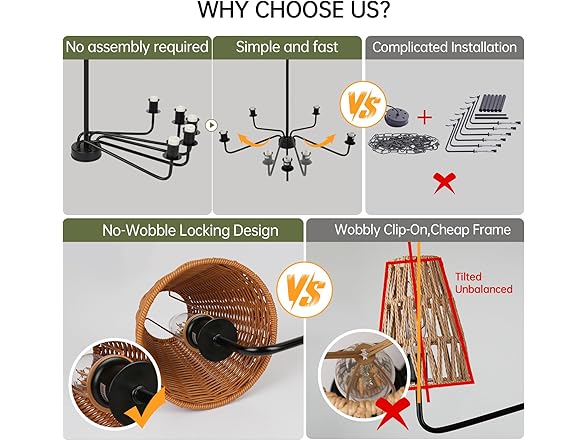 InterMaka 5-Light Rattan Chandelier