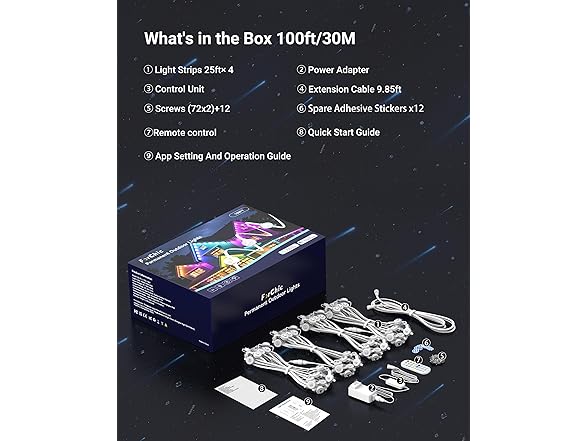 Permanent Outdoor Lights | 100ft