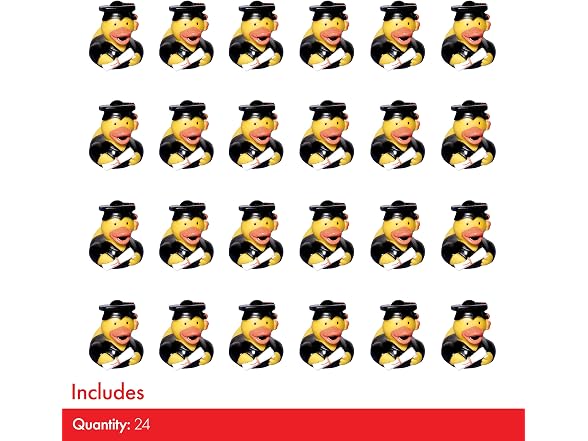 Party City Rubber Duck Graduation Favor Kit for 24