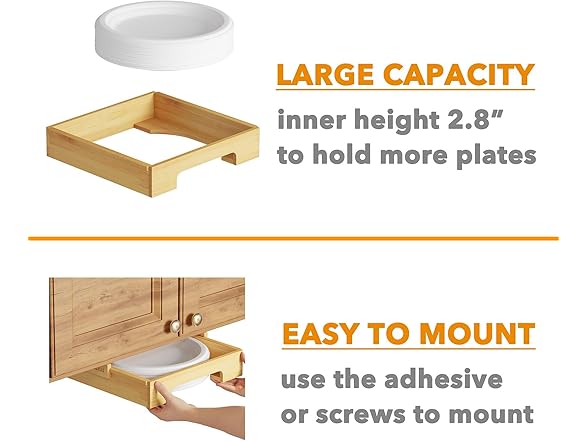 SpaceAid 12-inch Paper Plate Dispenser