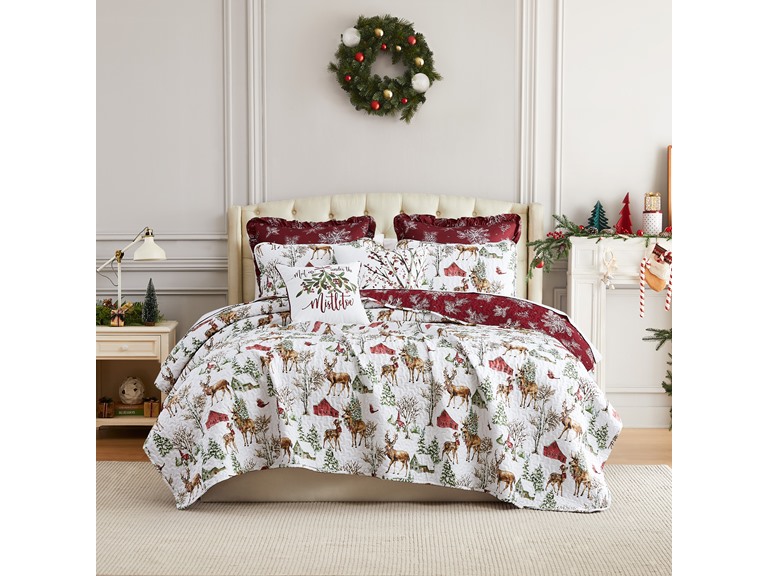 Southshore White Xmas 7pc Quilt Set